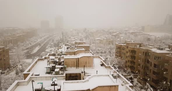 تصویر تهران در هوای آلوده برفی آب و هوای تهران