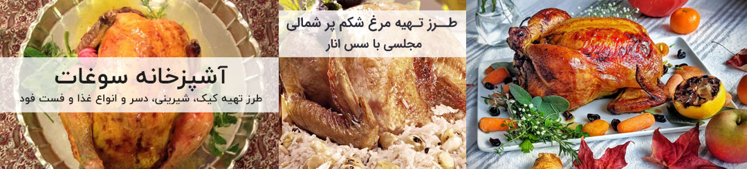 طرز تهیه مرغ شکم پر شمالی مجلسی با سس انار