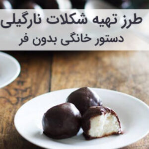 آموزش و طرز تهیه توپک های شکلات نارگیلی خانگی بدون فر